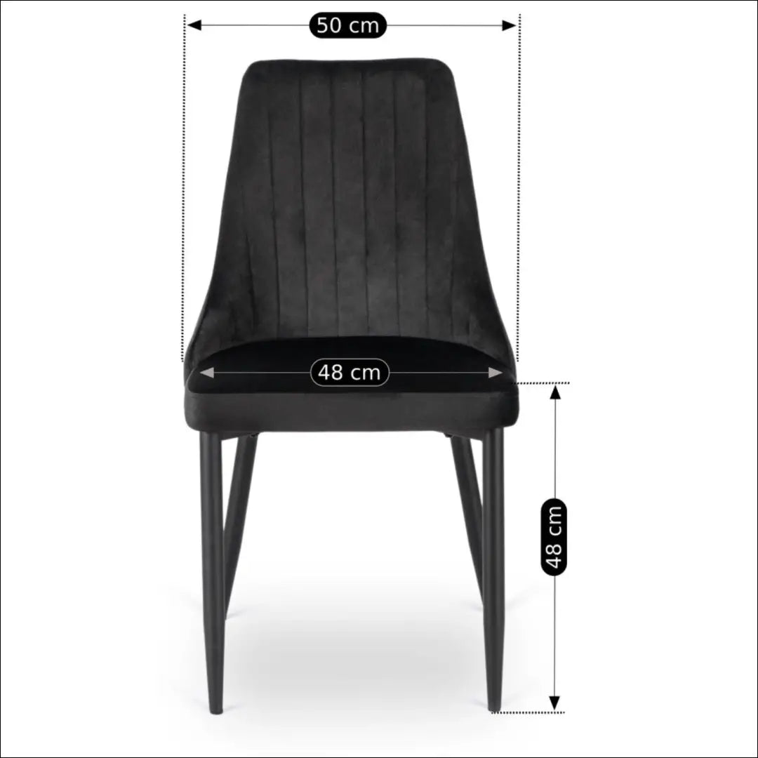 Kėdė su veliūro audiniu juodos spalvos TE553 - €51 Save 15% 50-100, __label:Pristatymas 5-14 d.d., elite, spalva-juoda,