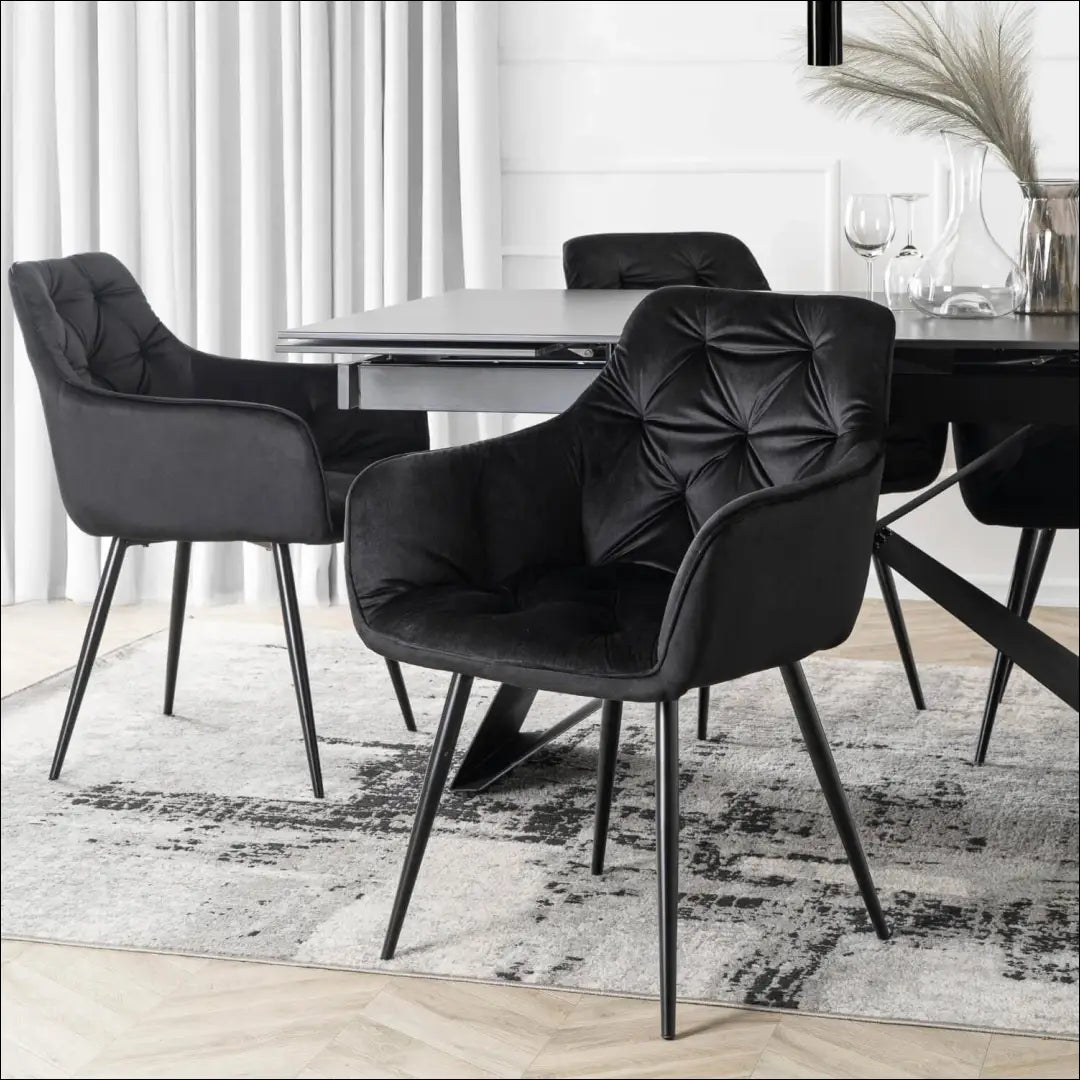 Kėdė su veliūro audiniu juodos spalvos TE830 - €67 Save 15% 50-100, __label:Pristatymas 5-14 d.d., elite, spalva-juoda,