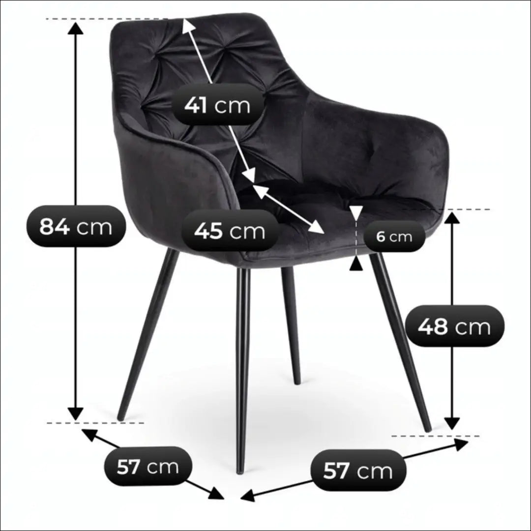 Kėdė su veliūro audiniu juodos spalvos TE830 - €67 Save 15% 50-100, __label:Pristatymas 5-14 d.d., elite, spalva-juoda,