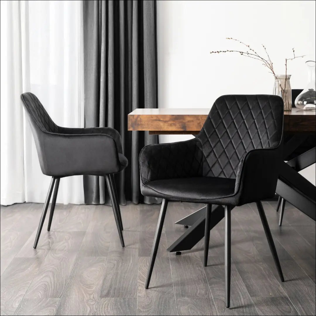 Kėdė su veliūro audiniu juodos spalvos TE900 - €54 Save 15% 50-100, __label:Pristatymas 5-14 d.d., elite, Krzesła,