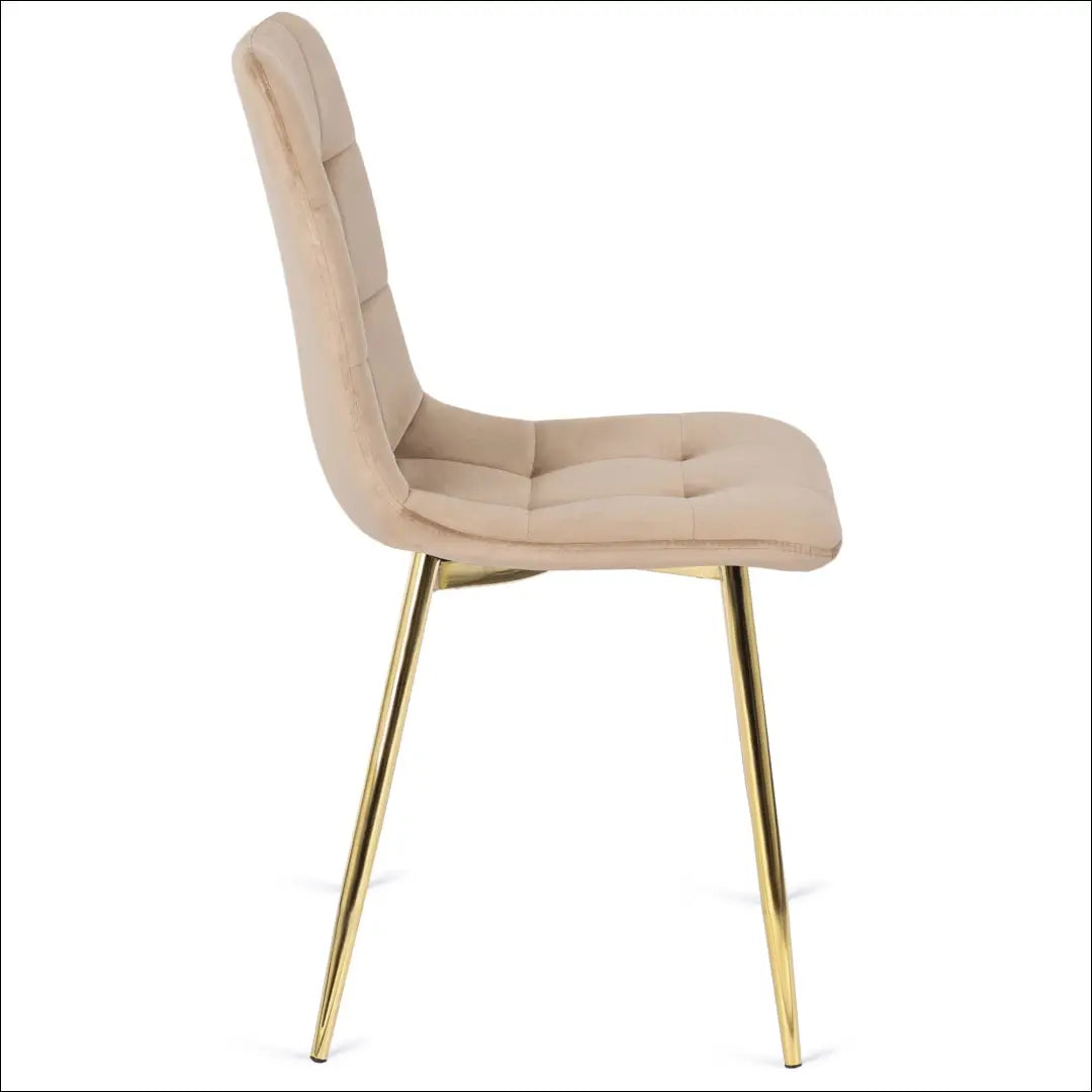Kėdė su veliūro audiniu kreminės spalvos TE133 - €43 Save 15% 25-50, __label:Pristatymas 5-14 d.d., elite, Krzesła,