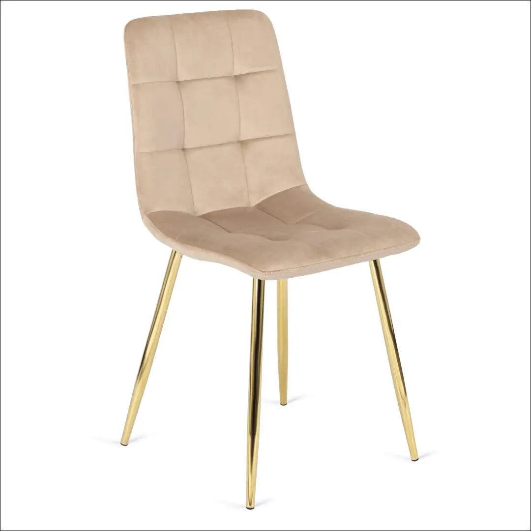 Kėdė su veliūro audiniu kreminės spalvos TE133 - €43 Save 15% 25-50, __label:Pristatymas 5-14 d.d., elite, Krzesła,