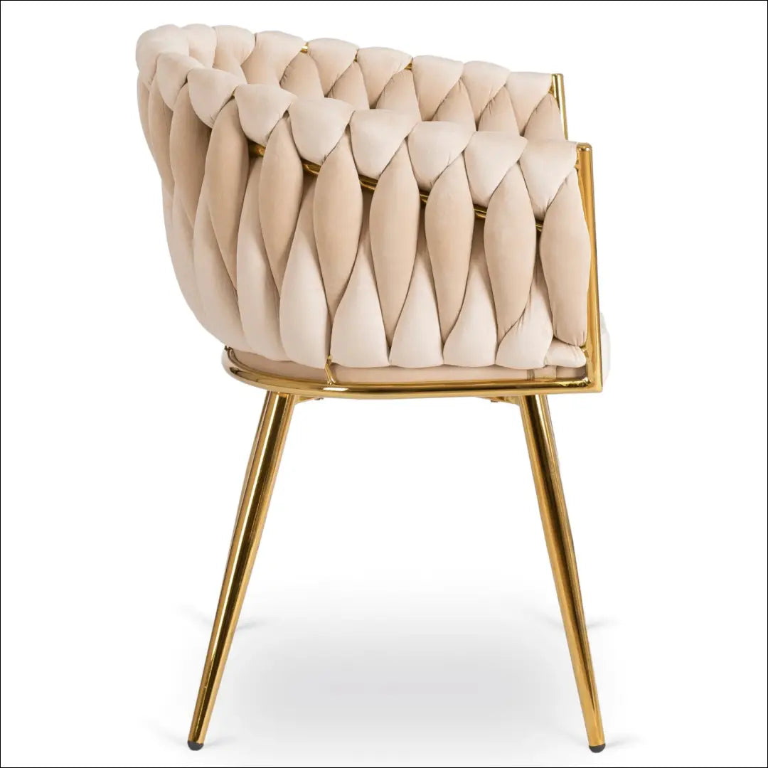 Kėdė su veliūro audiniu kreminės spalvos TE389 - €109 Save 15% 100-200, __label:Pristatymas 5-14 d.d., elite, Krzesła,