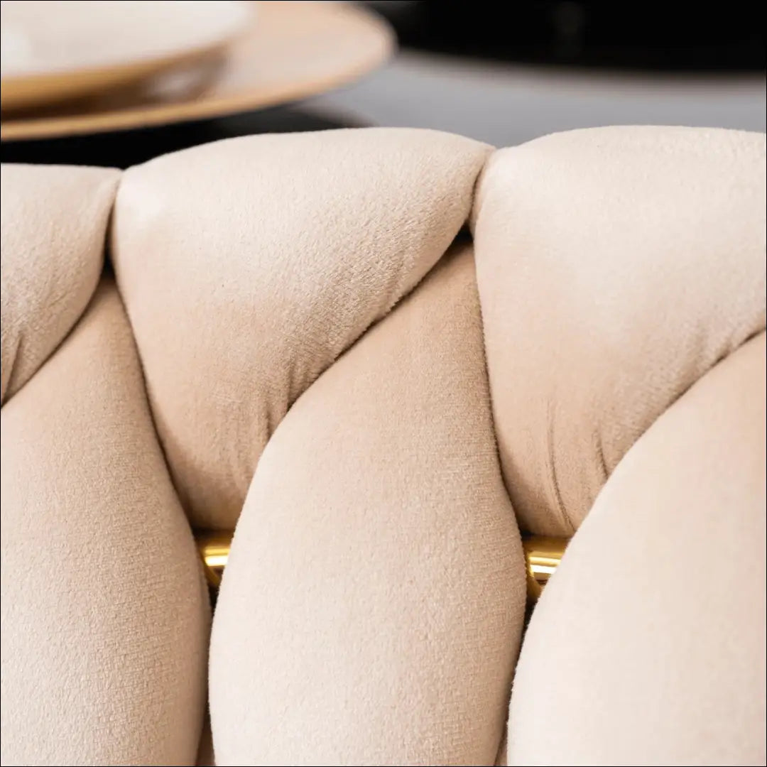Kėdė su veliūro audiniu kreminės spalvos TE389 - €109 Save 15% 100-200, __label:Pristatymas 5-14 d.d., elite, Krzesła,