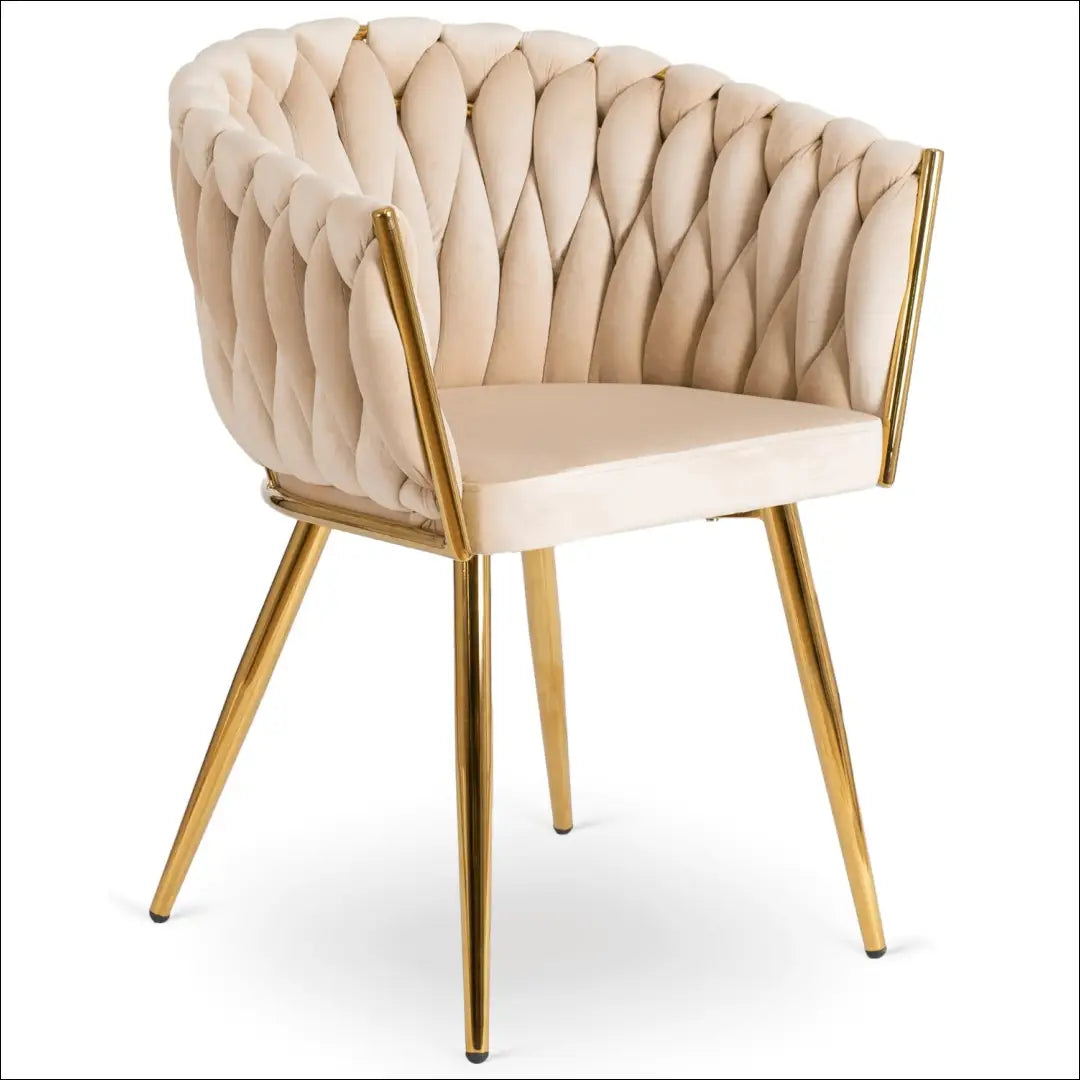 Kėdė su veliūro audiniu kreminės spalvos TE389 - €109 Save 15% 100-200, __label:Pristatymas 5-14 d.d., elite, Krzesła,