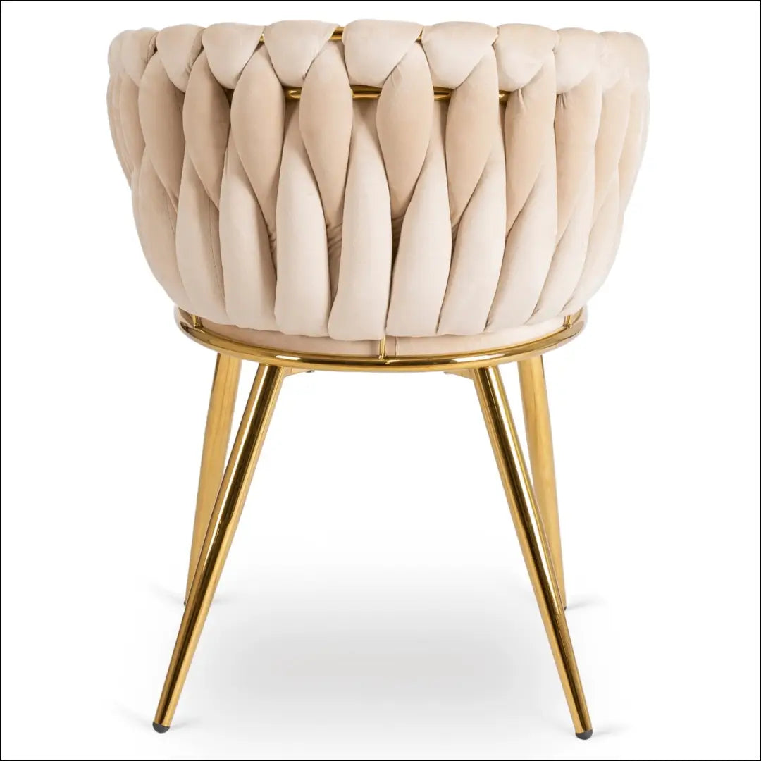 Kėdė su veliūro audiniu kreminės spalvos TE389 - €109 Save 15% 100-200, __label:Pristatymas 5-14 d.d., elite, Krzesła,