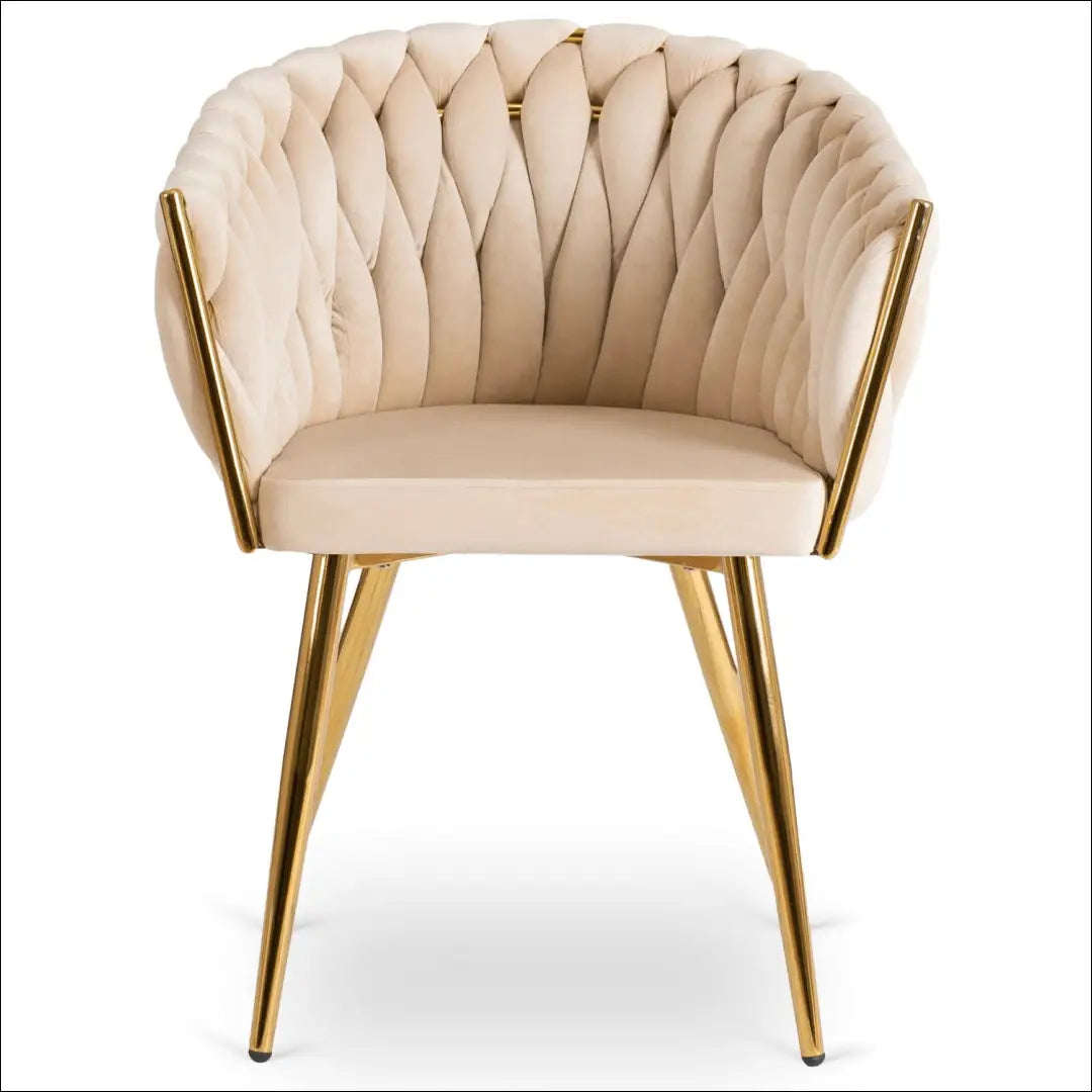 Kėdė su veliūro audiniu kreminės spalvos TE389 - €109 Save 15% 100-200, __label:Pristatymas 5-14 d.d., elite, Krzesła,