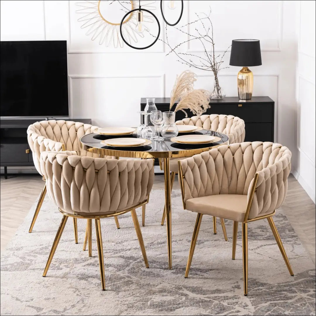 Kėdė su veliūro audiniu kreminės spalvos TE389 - €109 Save 15% 100-200, __label:Pristatymas 5-14 d.d., elite, Krzesła,