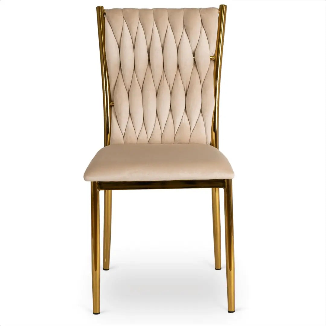 Kėdė su veliūro audiniu kreminės spalvos TE419 - €64 Save 15% 50-100, __label:Pristatymas 5-14 d.d., elite, Krzesła,