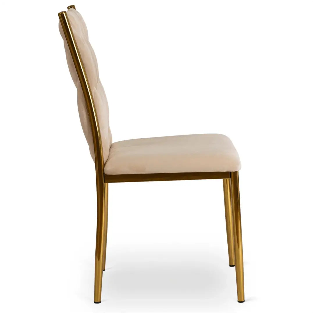 Kėdė su veliūro audiniu kreminės spalvos TE419 - €64 Save 15% 50-100, __label:Pristatymas 5-14 d.d., elite, Krzesła,