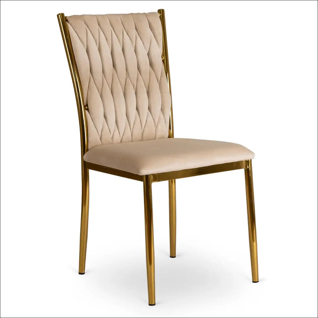 Kėdė su veliūro audiniu kreminės spalvos TE419 - €64 Save 15% 50-100, __label:Pristatymas 5-14 d.d., elite, Krzesła,