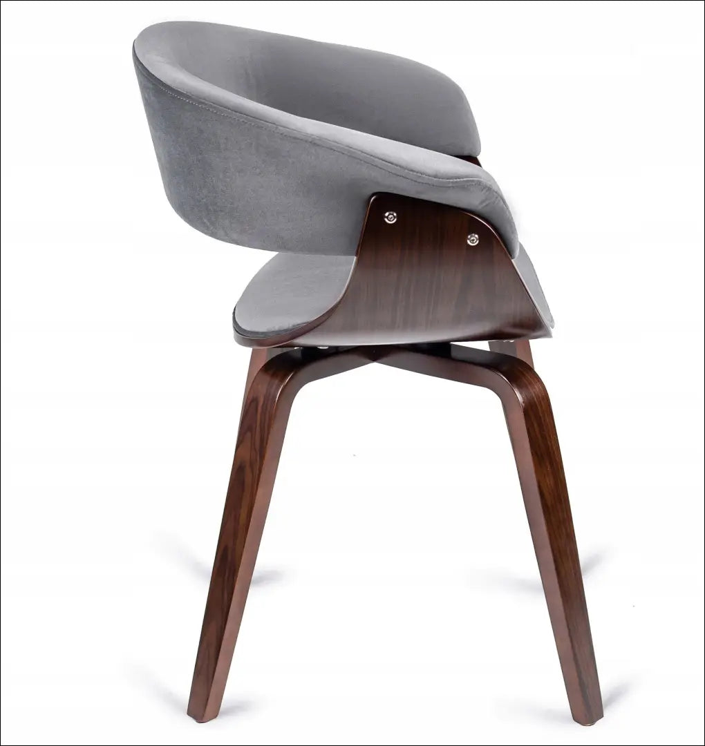 Kėdė su veliūro audiniu pilkos spalvos / riešuto TE008 - €145 Save 15% 100-200, __label:Pristatymas 5-14 d.d., elite,