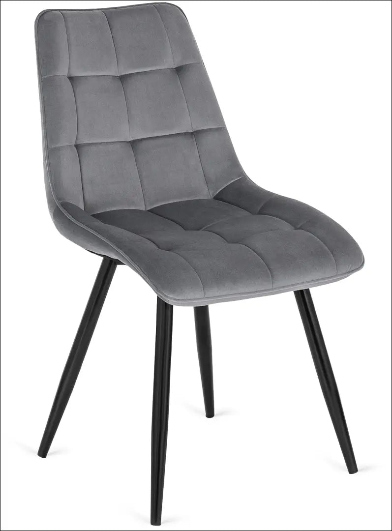 Kėdė su veliūro audiniu pilkos spalvos TE011 - €56 Save 15% 50-100, __label:Pristatymas 5-14 d.d., elite, uzsakomi €50