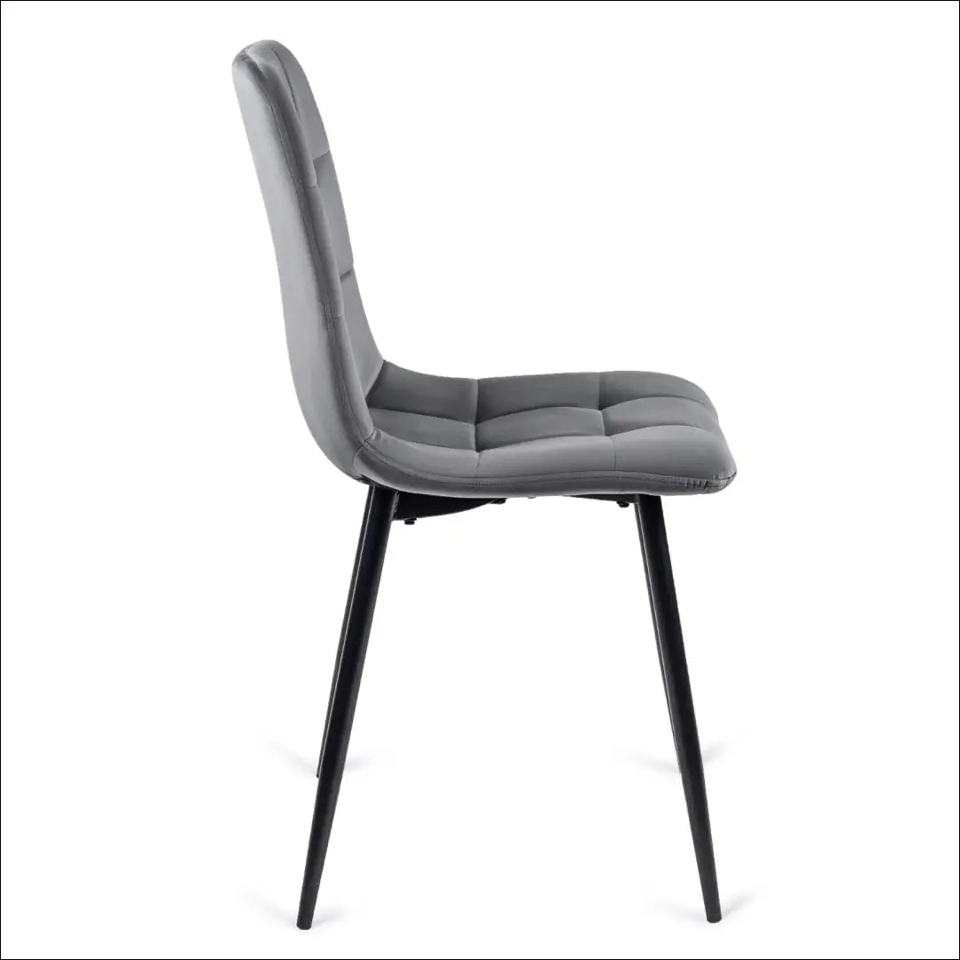Kėdė su veliūro audiniu pilkos spalvos TE013 - €35 Save 15% 25-50, __label:Pristatymas 5-14 d.d., elite, Krzesła,