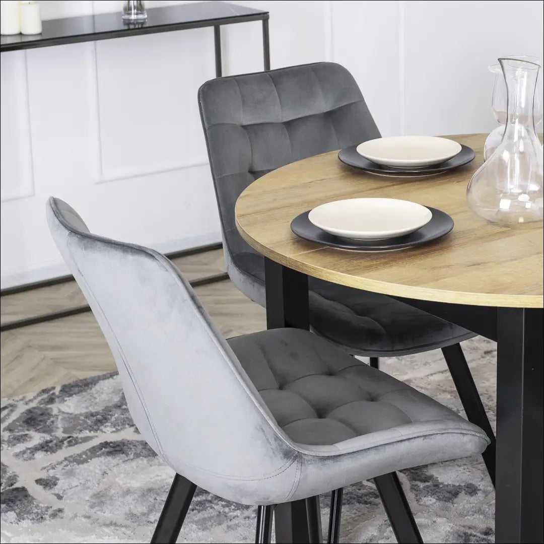 Kėdė su veliūro audiniu pilkos spalvos TE033 - €52 Save 15% 50-100, __label:Pristatymas 5-14 d.d., elite, Krzesła,