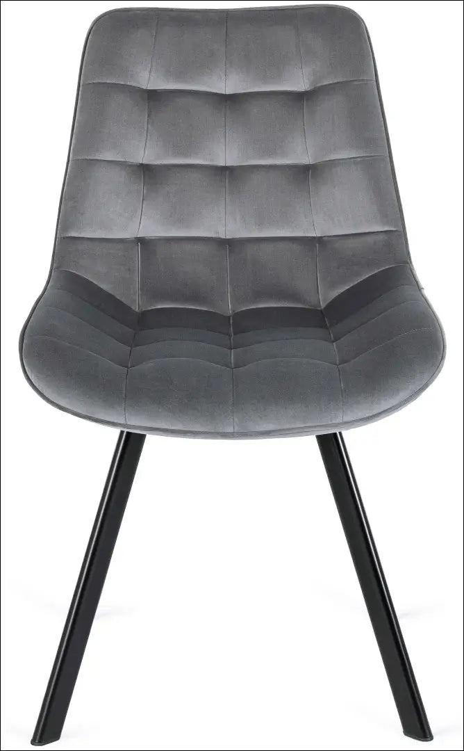 Kėdė su veliūro audiniu pilkos spalvos TE033 - €52 Save 15% 50-100, __label:Pristatymas 5-14 d.d., elite, Krzesła,