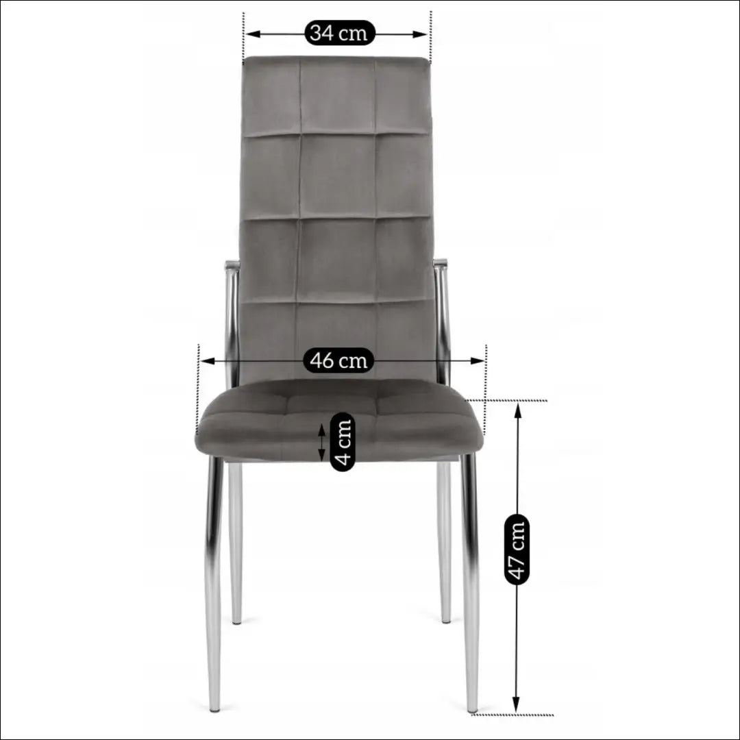 Kėdė su veliūro audiniu pilkos spalvos TE044 - €43 Save 15% 25-50, __label:Pristatymas 5-14 d.d., elite, Krzesła,