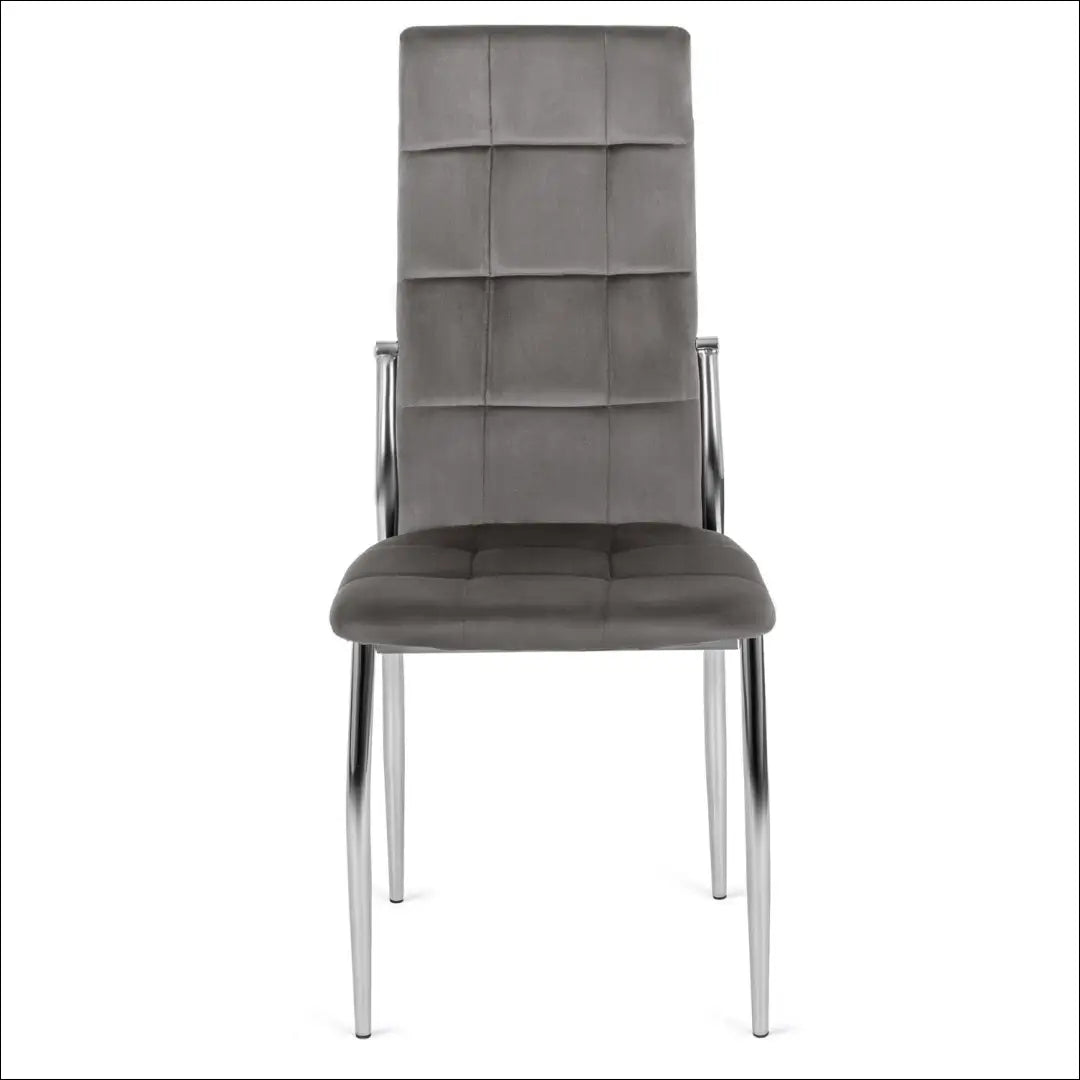 Kėdė su veliūro audiniu pilkos spalvos TE044 - €43 Save 15% 25-50, __label:Pristatymas 5-14 d.d., elite, Krzesła,