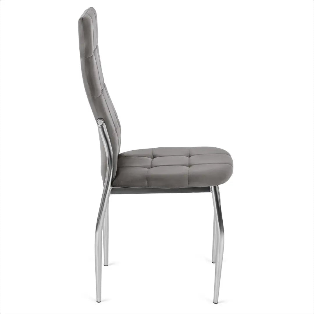 Kėdė su veliūro audiniu pilkos spalvos TE044 - €43 Save 15% 25-50, __label:Pristatymas 5-14 d.d., elite, Krzesła,