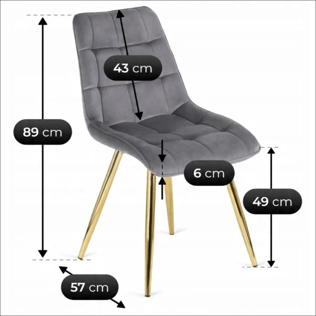 Kėdė su veliūro audiniu pilkos spalvos TE051 - €50 Save 15% 50-100, __label:Pristatymas 5-14 d.d., elite, Krzesła,