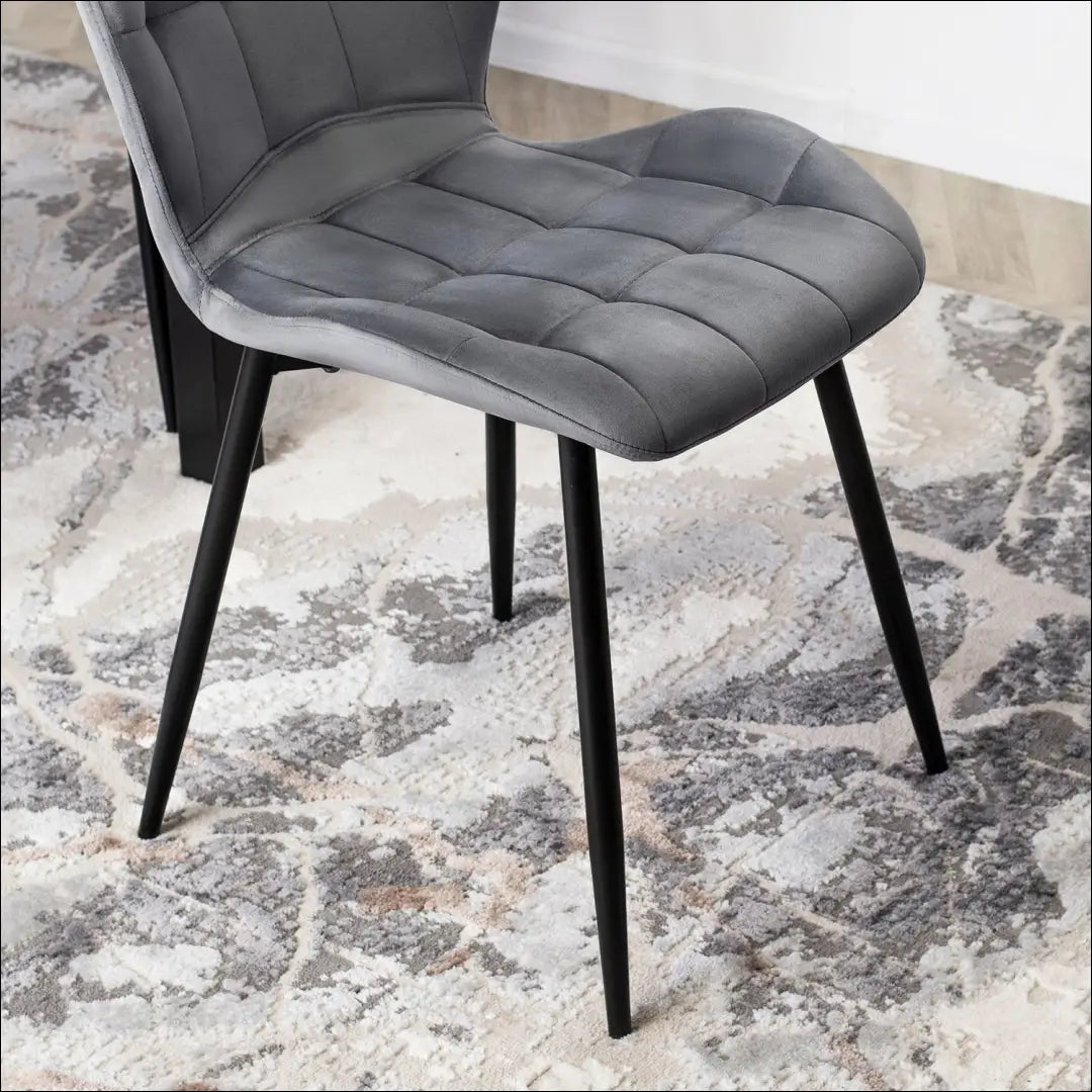 Kėdė su veliūro audiniu pilkos spalvos TE067 - €46 Save 15% 25-50, __label:Pristatymas 5-14 d.d., elite, spalva-pilka,