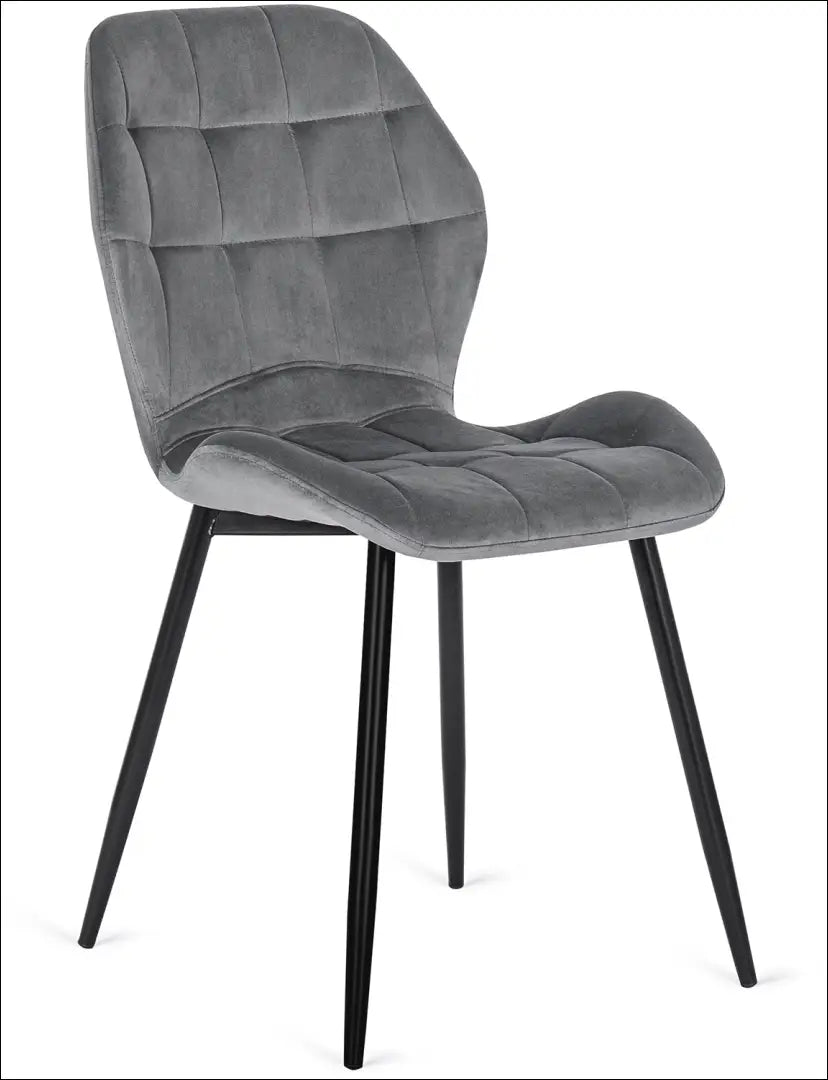 Kėdė su veliūro audiniu pilkos spalvos TE067 - €46 Save 15% 25-50, __label:Pristatymas 5-14 d.d., elite, spalva-pilka,