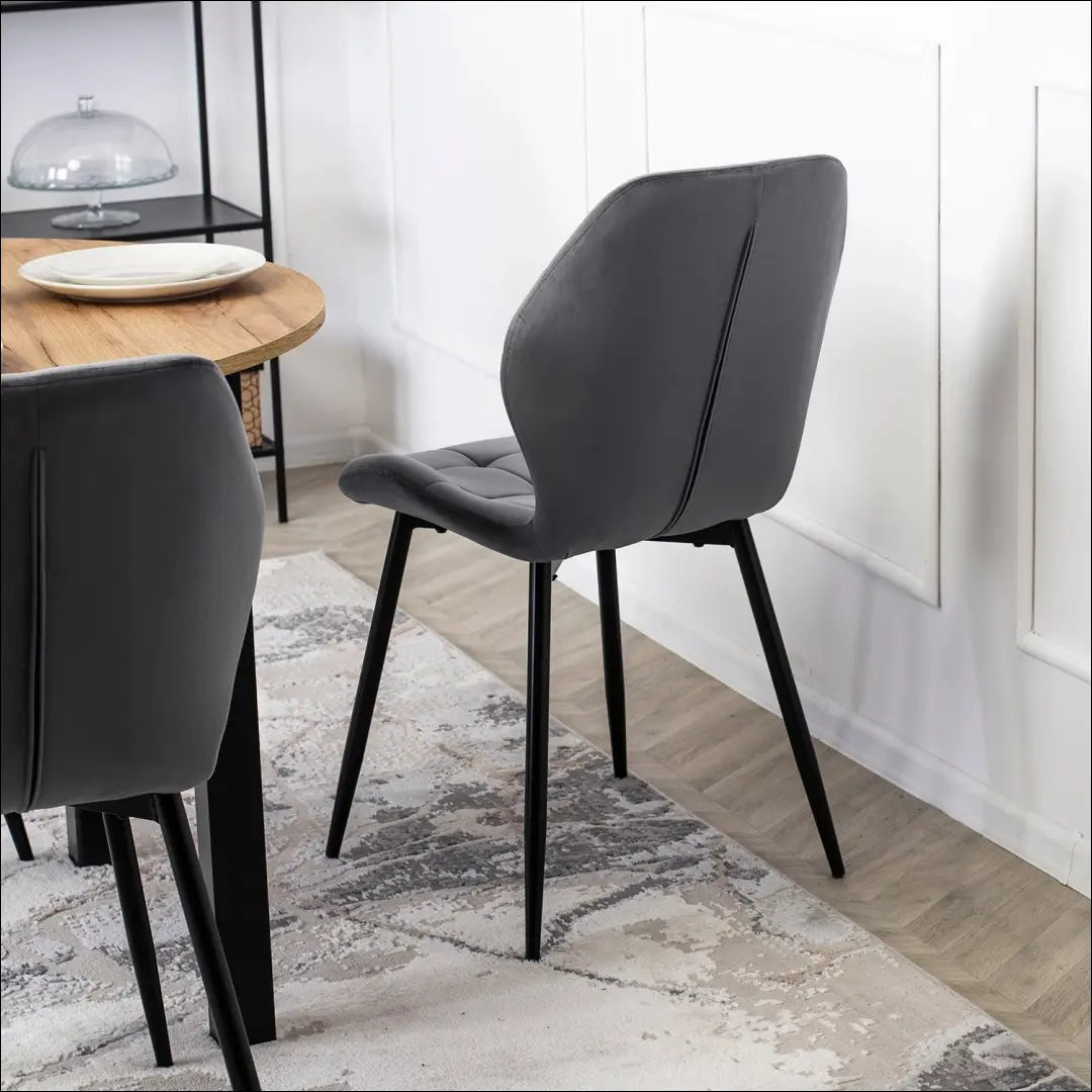 Kėdė su veliūro audiniu pilkos spalvos TE067 - €46 Save 15% 25-50, __label:Pristatymas 5-14 d.d., elite, spalva-pilka,