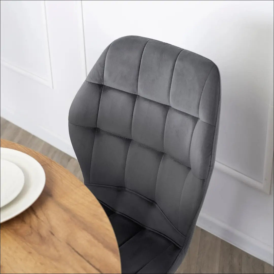 Kėdė su veliūro audiniu pilkos spalvos TE067 - €46 Save 15% 25-50, __label:Pristatymas 5-14 d.d., elite, spalva-pilka,