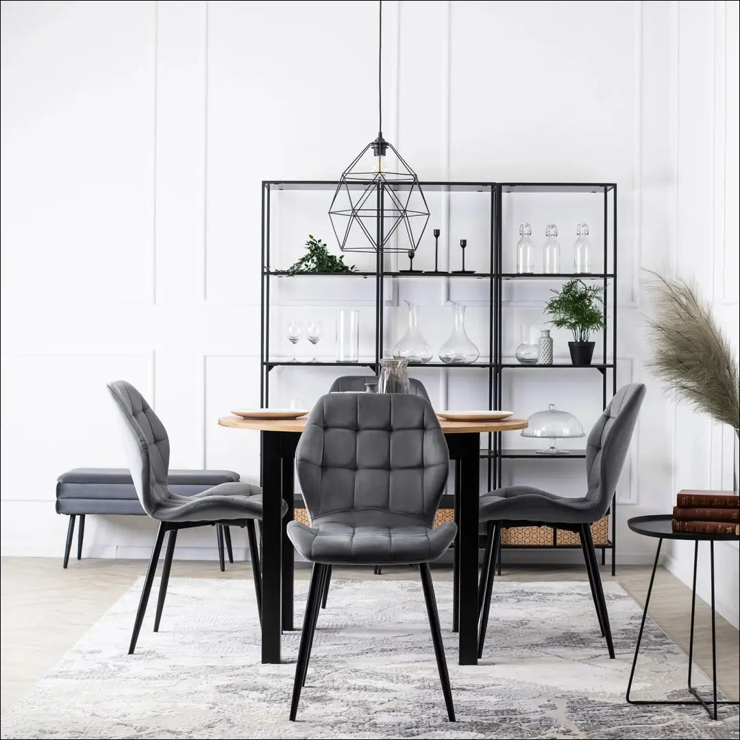 Kėdė su veliūro audiniu pilkos spalvos TE067 - €46 Save 15% 25-50, __label:Pristatymas 5-14 d.d., elite, spalva-pilka,