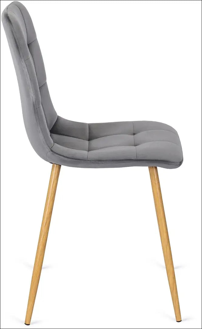Kėdė su veliūro audiniu pilkos spalvos TE077 - €38 Save 15% 25-50, __label:Pristatymas 5-14 d.d., elite, Krzesła,