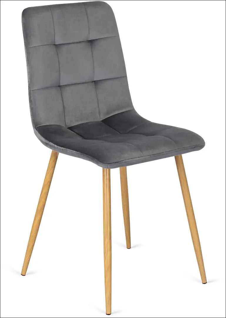Kėdė su veliūro audiniu pilkos spalvos TE077 - €38 Save 15% 25-50, __label:Pristatymas 5-14 d.d., elite, Krzesła,