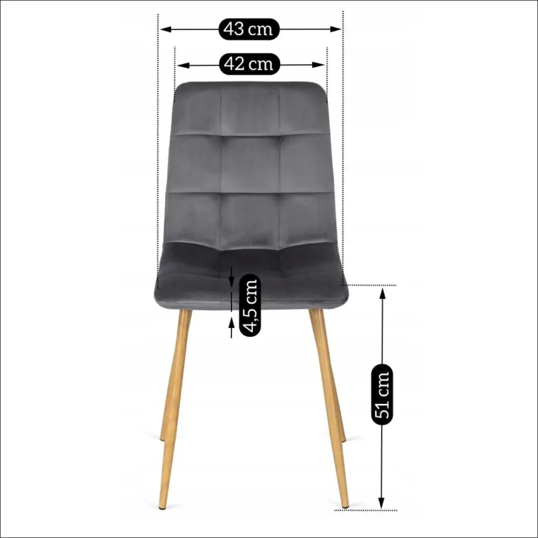Kėdė su veliūro audiniu pilkos spalvos TE077 - €38 Save 15% 25-50, __label:Pristatymas 5-14 d.d., elite, Krzesła,