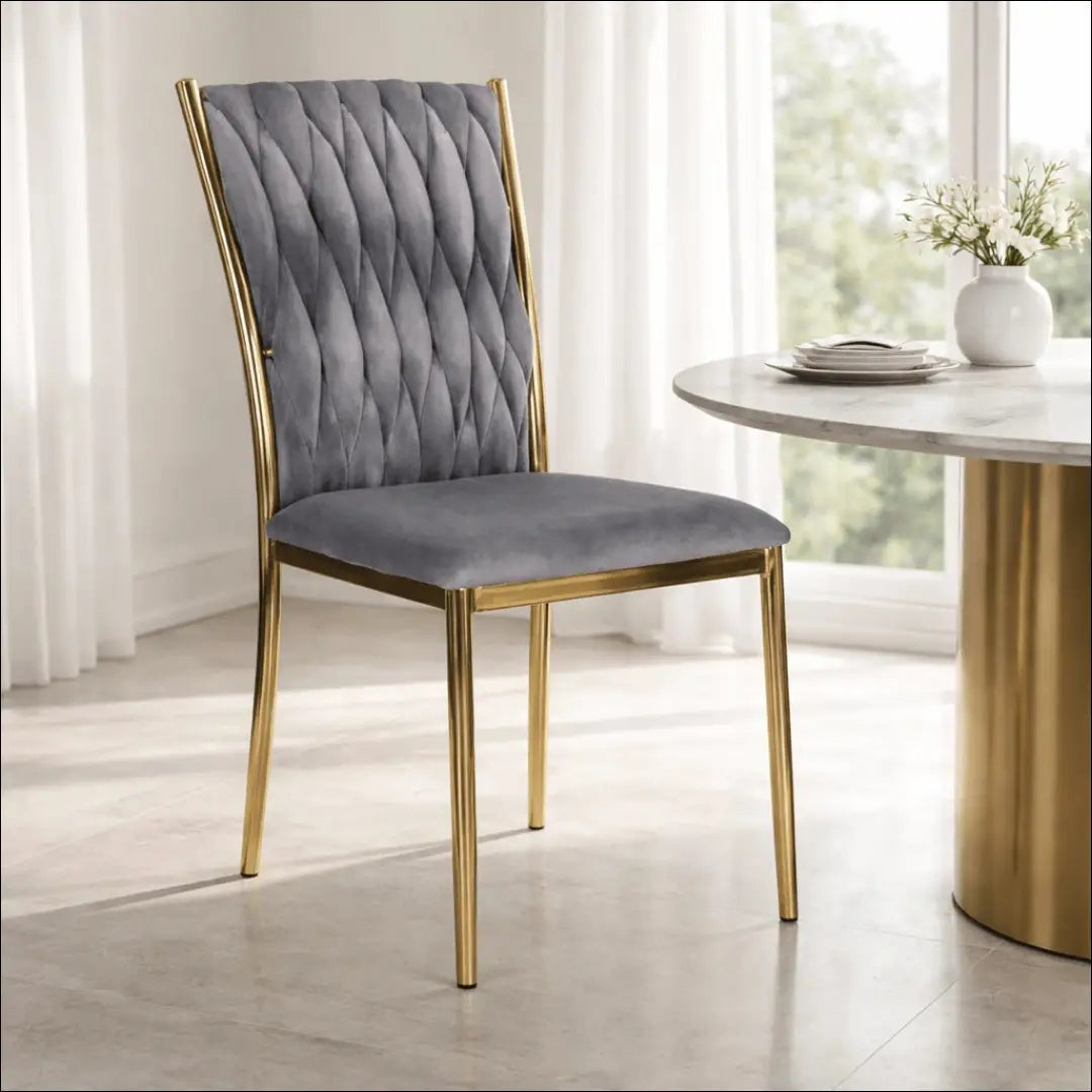 Kėdė su veliūro audiniu pilkos spalvos TE121 - €63 Save 15% 50-100, __label:Pristatymas 5-14 d.d., elite, Krzesła,