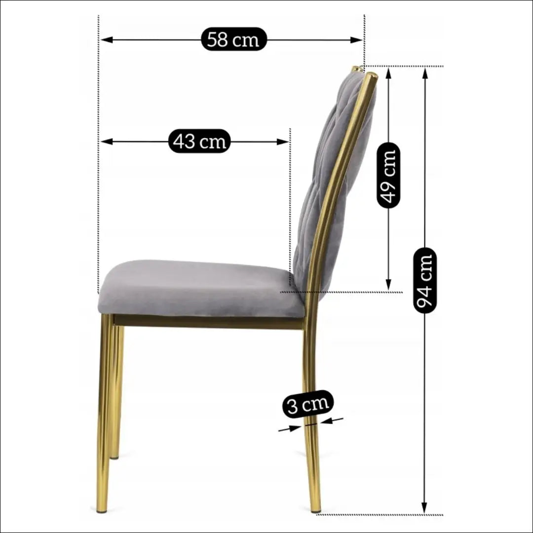 Kėdė su veliūro audiniu pilkos spalvos TE121 - €63 Save 15% 50-100, __label:Pristatymas 5-14 d.d., elite, Krzesła,