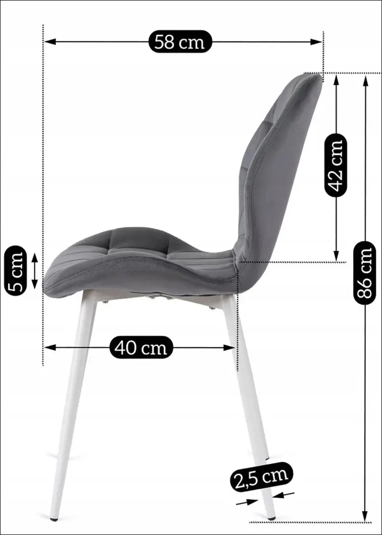 Kėdė su veliūro audiniu pilkos spalvos TE254 - €47 Save 15% 25-50, __label:Pristatymas 5-14 d.d., elite, spalva-pilka,