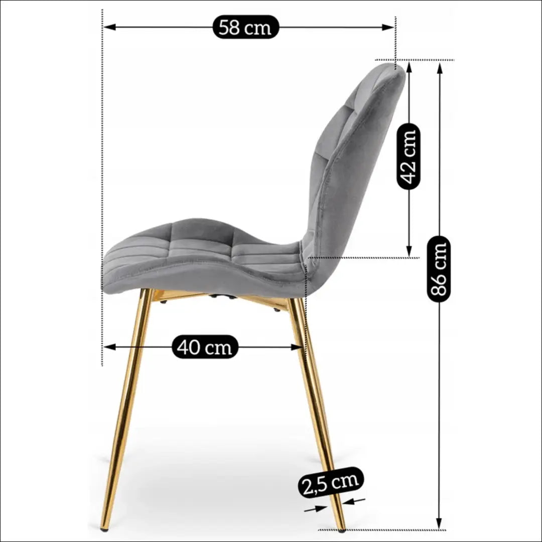 Kėdė su veliūro audiniu pilkos spalvos TE357 - €51 Save 15% 50-100, __label:Pristatymas 5-14 d.d., elite, spalva-pilka,