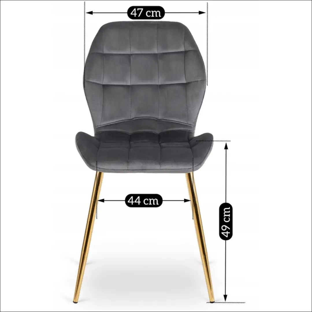 Kėdė su veliūro audiniu pilkos spalvos TE357 - €51 Save 15% 50-100, __label:Pristatymas 5-14 d.d., elite, spalva-pilka,