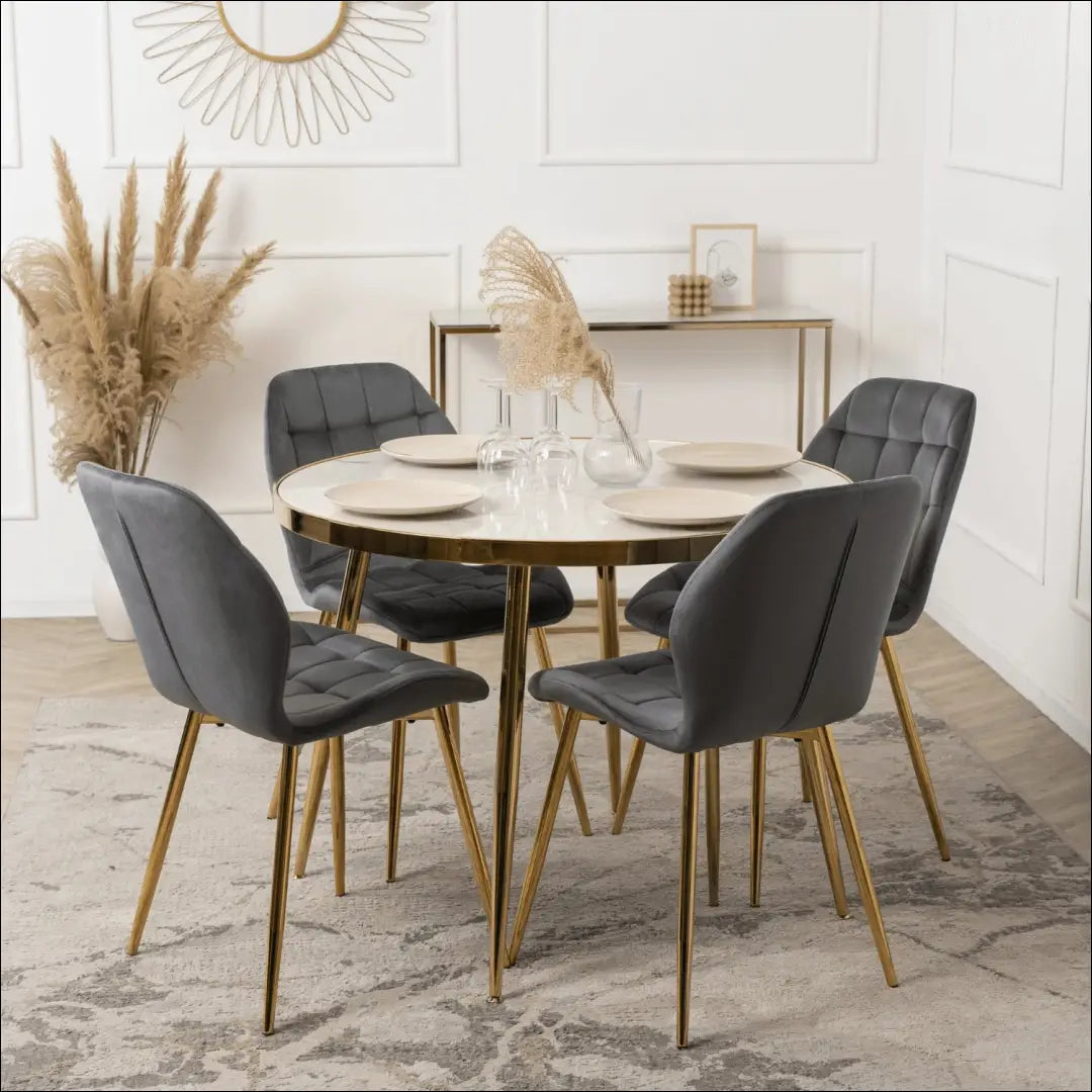 Kėdė su veliūro audiniu pilkos spalvos TE357 - €51 Save 15% 50-100, __label:Pristatymas 5-14 d.d., elite, spalva-pilka,