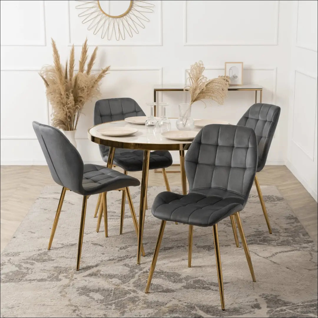 Kėdė su veliūro audiniu pilkos spalvos TE357 - €51 Save 15% 50-100, __label:Pristatymas 5-14 d.d., elite, spalva-pilka,
