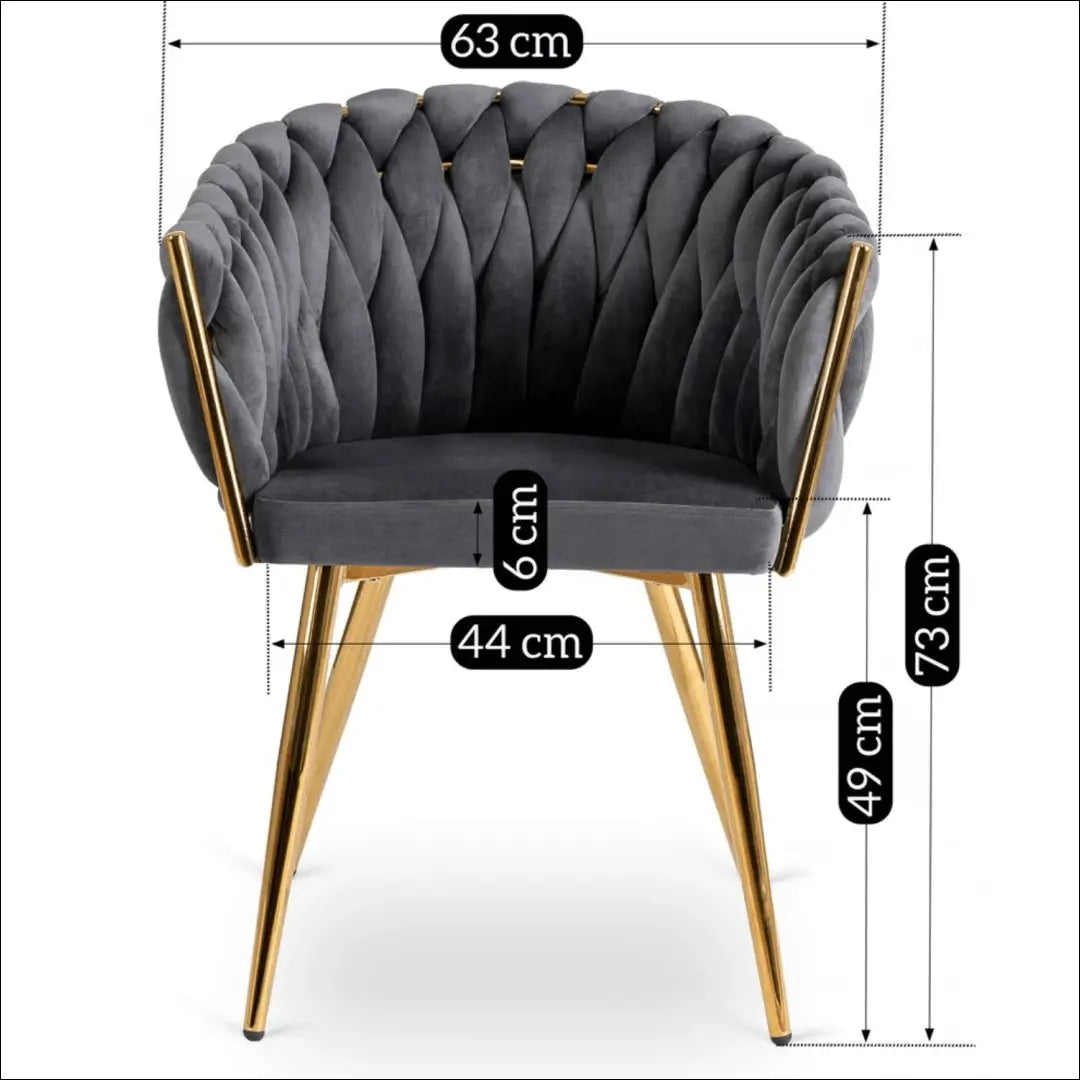 Kėdė su veliūro audiniu pilkos spalvos TE388 - €109 Save 15% 100-200, __label:Pristatymas 5-14 d.d., elite, Krzesła,