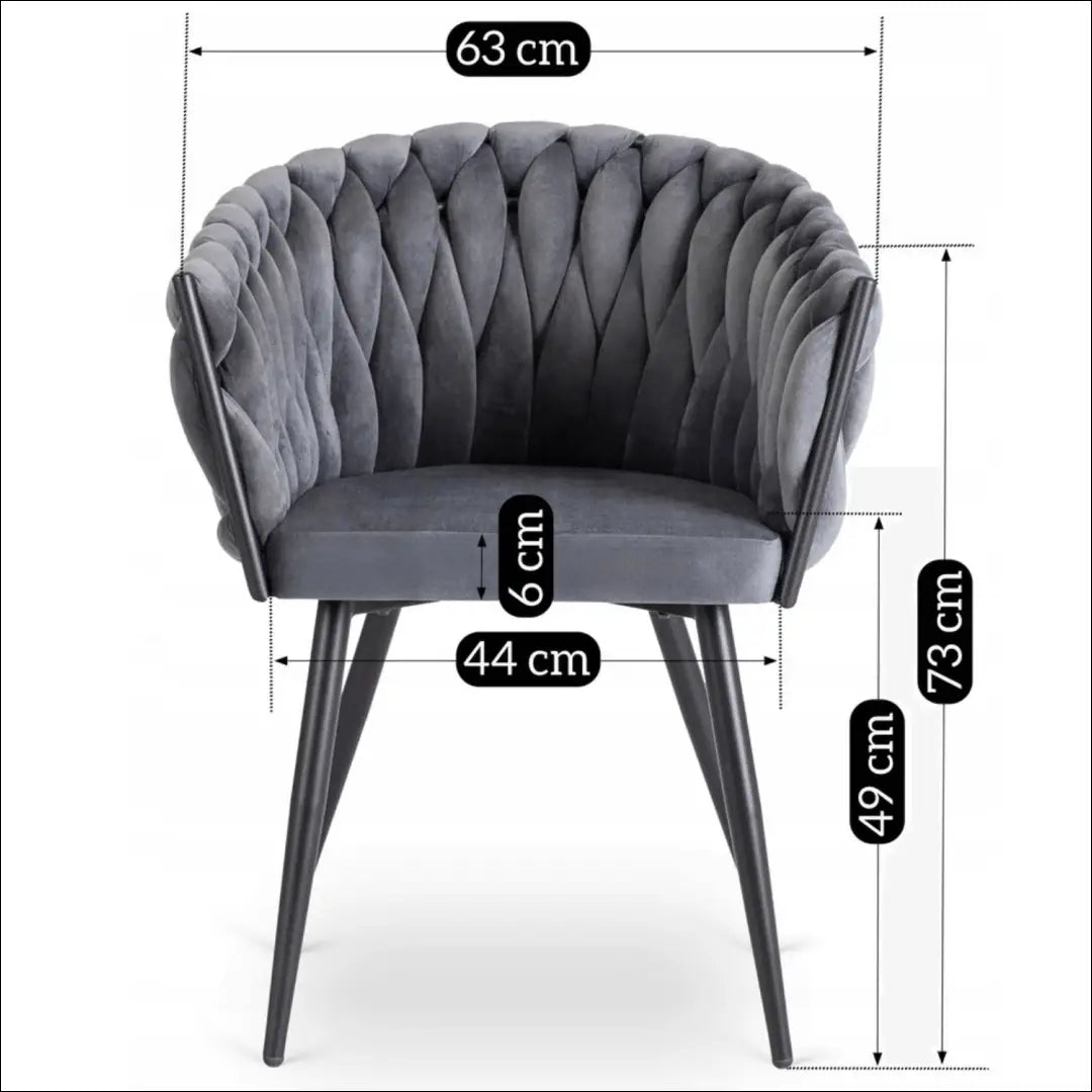 Kėdė su veliūro audiniu pilkos spalvos TE396 - €97 Save 15% 50-100, __label:Pristatymas 5-14 d.d., elite, Krzesła,