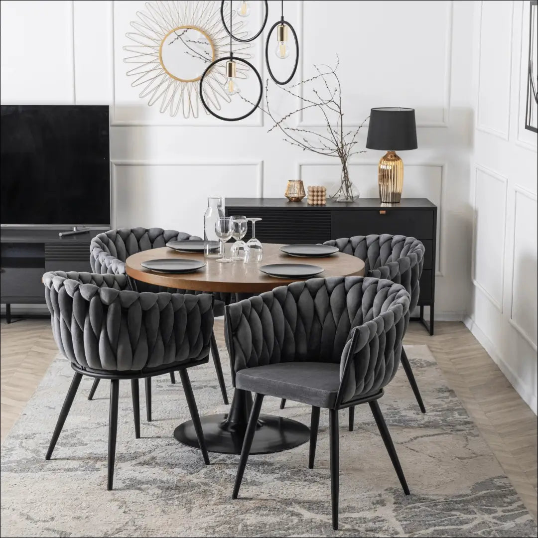 Kėdė su veliūro audiniu pilkos spalvos TE396 - €97 Save 15% 50-100, __label:Pristatymas 5-14 d.d., elite, Krzesła,