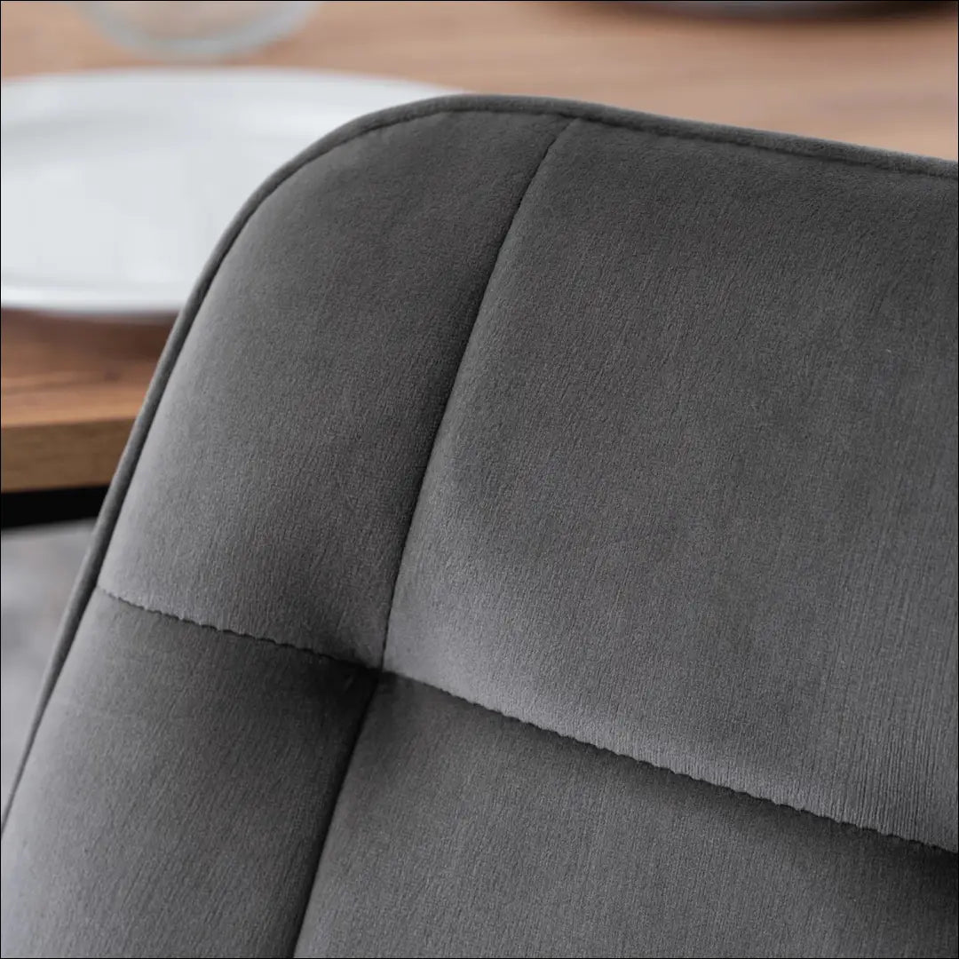 Kėdė su veliūro audiniu pilkos spalvos TE464 - €42 Save 15% 25-50, __label:Pristatymas 5-14 d.d., elite, spalva-pilka,