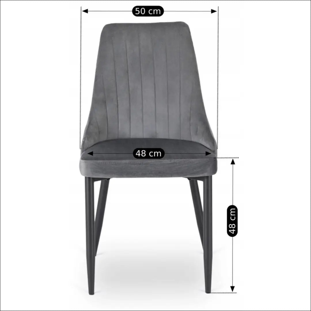 Kėdė su veliūro audiniu pilkos spalvos TE554 - €51 Save 15% 50-100, __label:Pristatymas 5-14 d.d., elite, spalva-pilka,