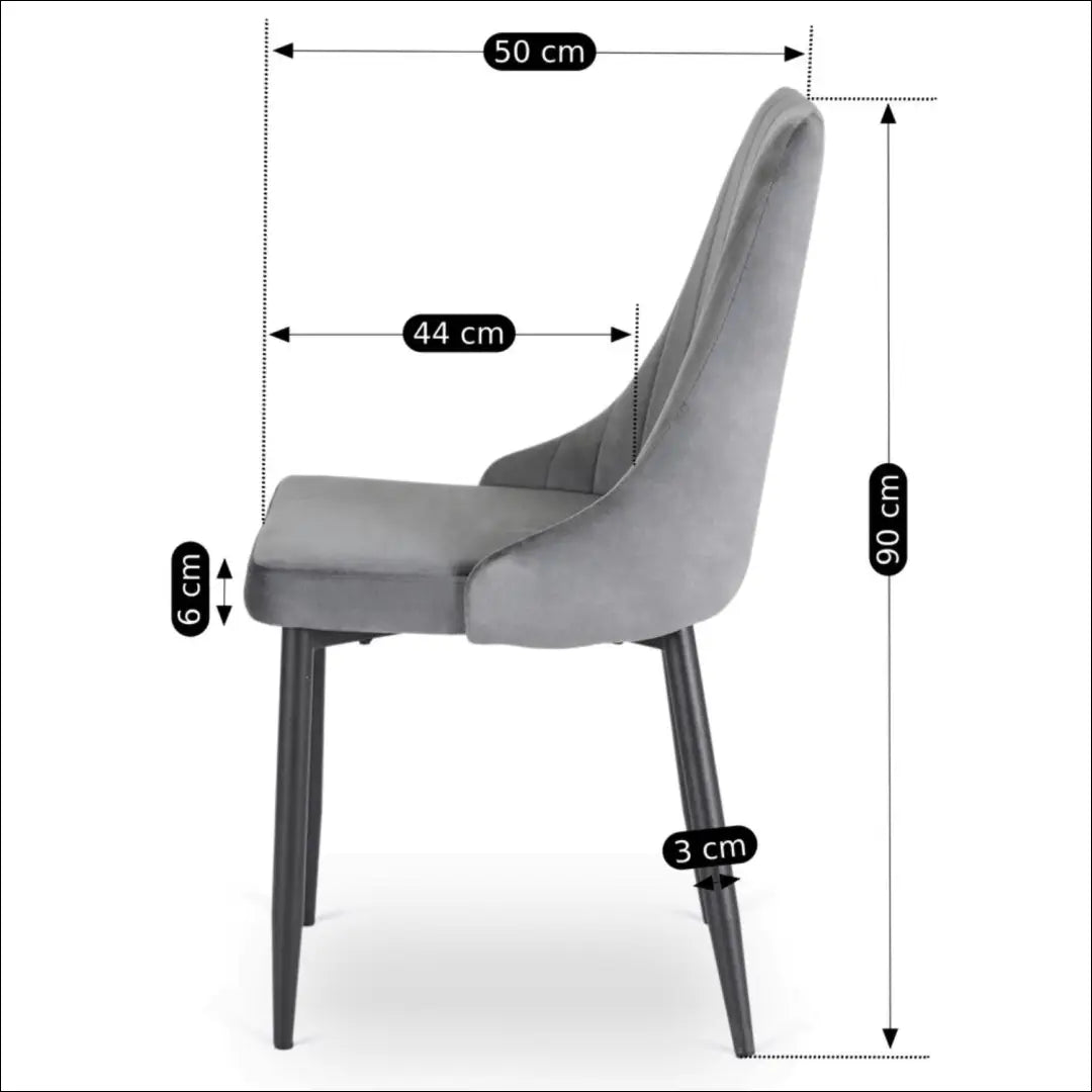 Kėdė su veliūro audiniu pilkos spalvos TE554 - €51 Save 15% 50-100, __label:Pristatymas 5-14 d.d., elite, spalva-pilka,