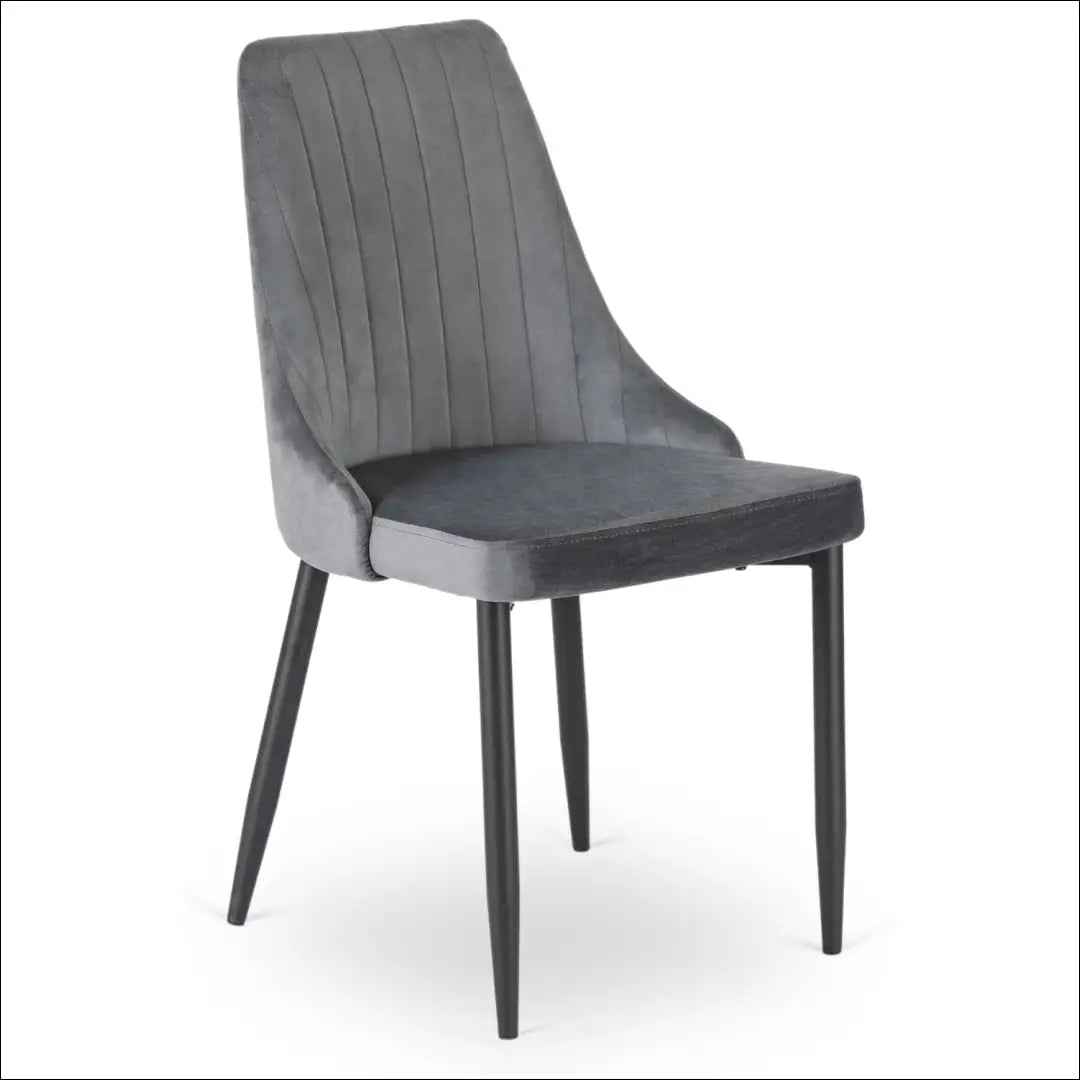 Kėdė su veliūro audiniu pilkos spalvos TE554 - €51 Save 15% 50-100, __label:Pristatymas 5-14 d.d., elite, spalva-pilka,