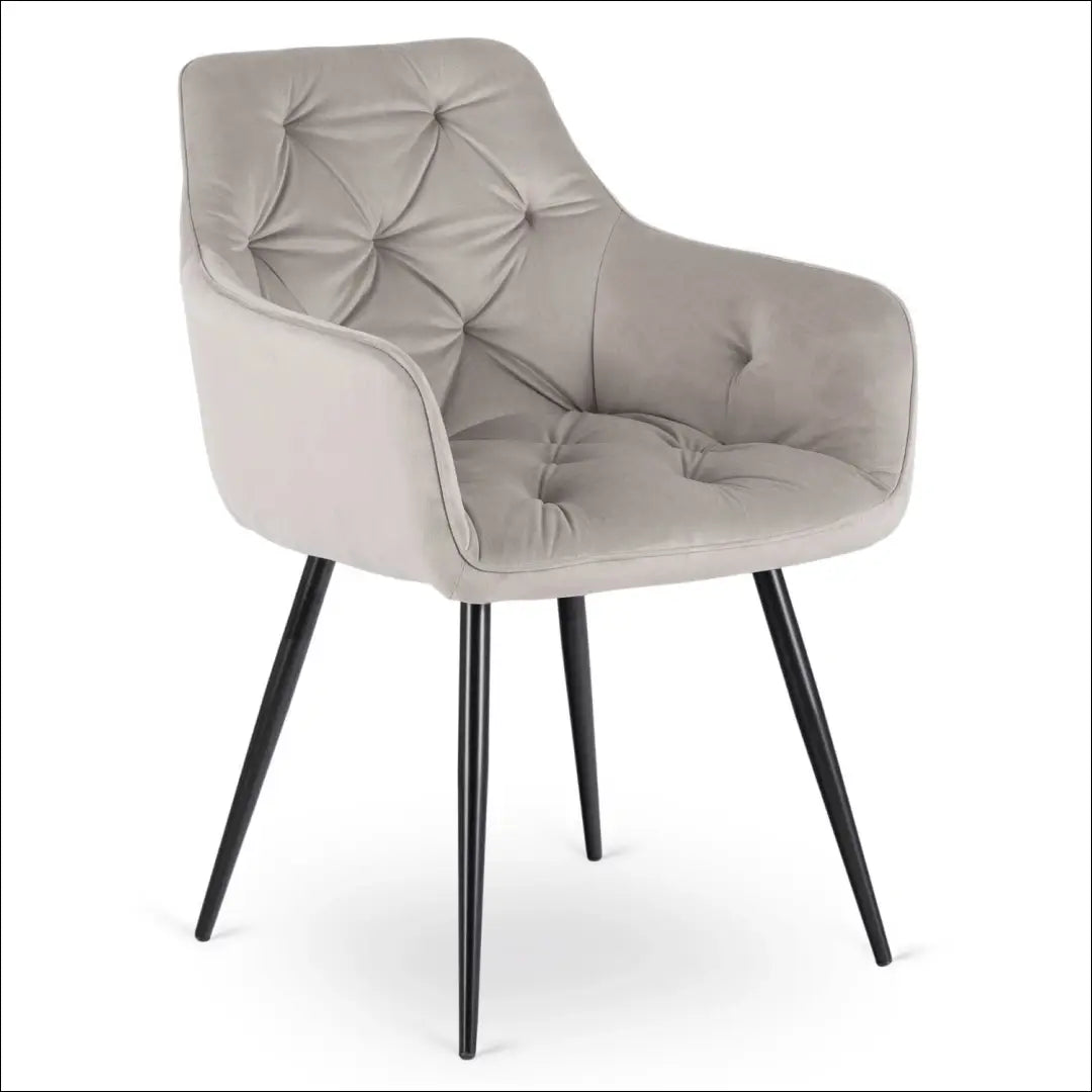 Kėdė su veliūro audiniu pilkos spalvos TE832 - €67 Save 15% 50-100, __label:Pristatymas 5-14 d.d., elite, spalva-pilka,