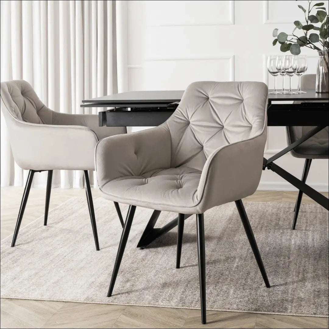 Kėdė su veliūro audiniu pilkos spalvos TE832 - €67 Save 15% 50-100, __label:Pristatymas 5-14 d.d., elite, spalva-pilka,