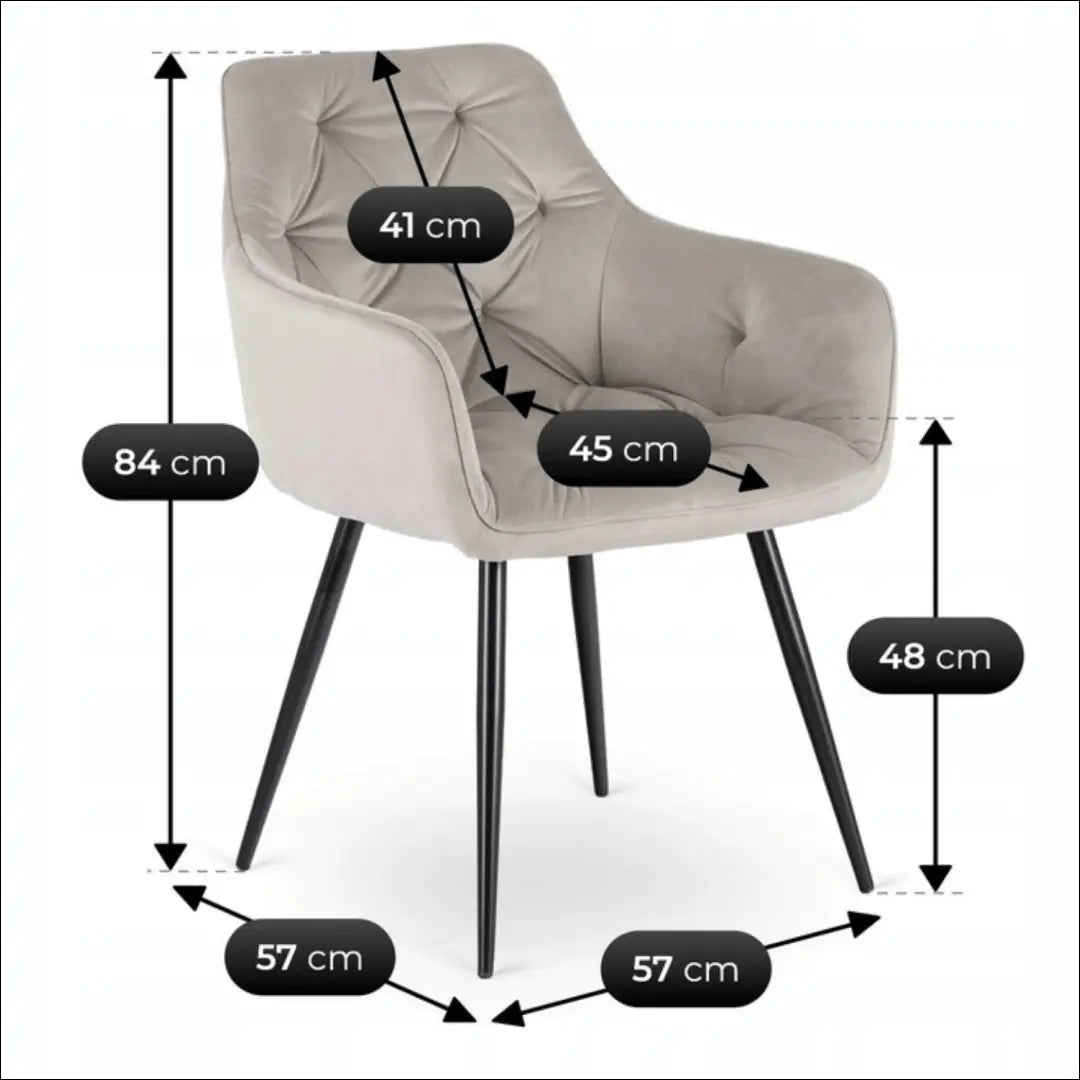 Kėdė su veliūro audiniu pilkos spalvos TE832 - €67 Save 15% 50-100, __label:Pristatymas 5-14 d.d., elite, spalva-pilka,