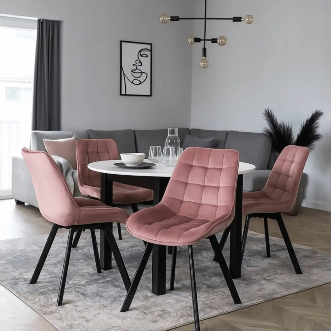 Kėdė su veliūro audiniu rožinės spalvos TE107 - €52 Save 15% 50-100, __label:Pristatymas 5-14 d.d., elite, Krzesła,